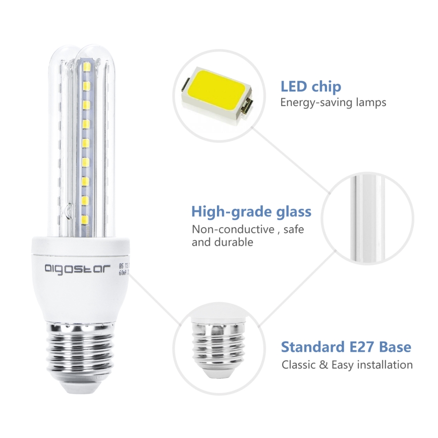 LED Žarulja B5 E27/8W/230V 6500K - Aigostar