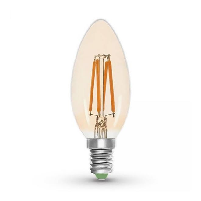 LED Žarulja CLASIC AMBER C35 E14/5W/230V 2200K -  Brilagi