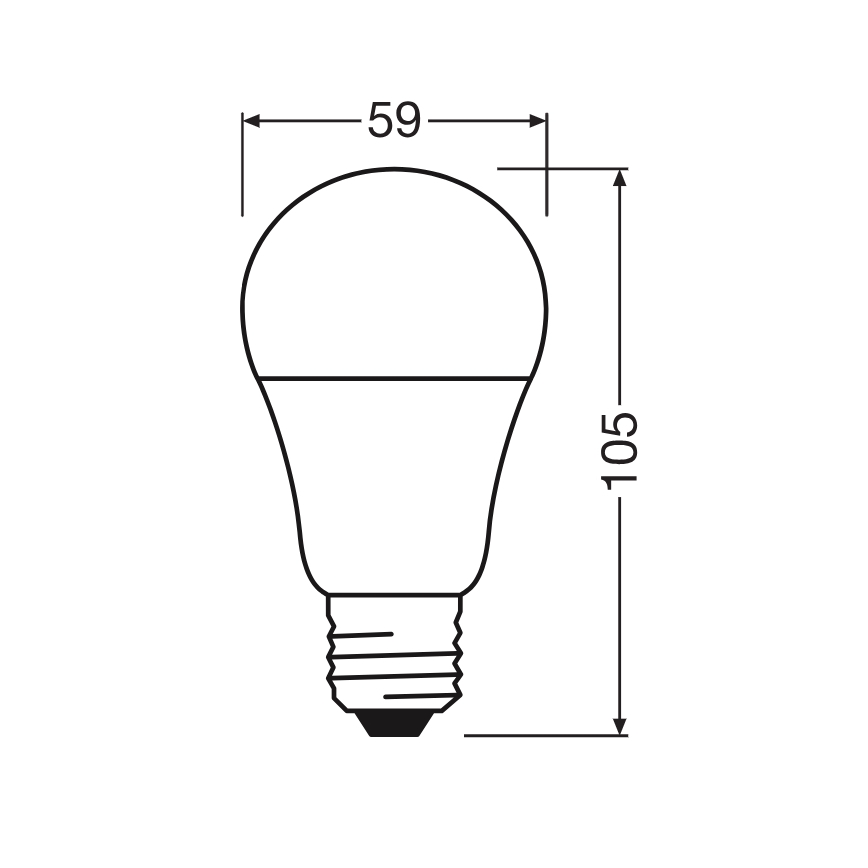 LED žarulja CLASSIC A60 E27/8W/230V 4000K - Ledvance