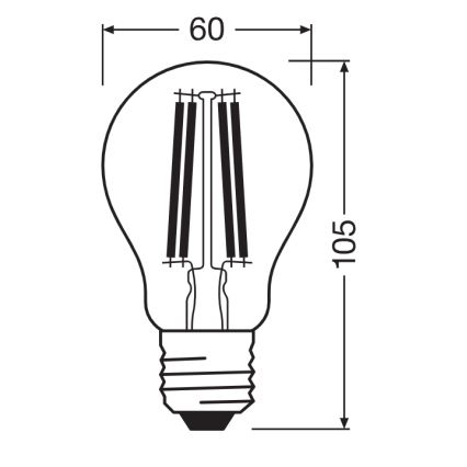 LED žarulja CLASSIC FILAMENT A60 E27/11W/230V 2700K - Ledvance