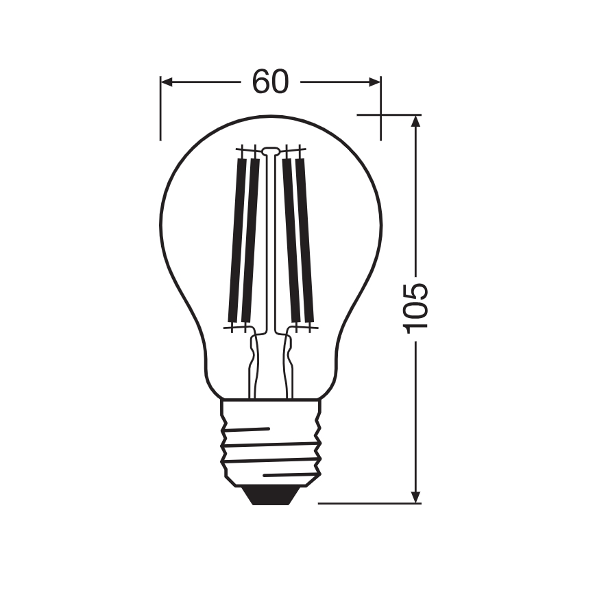 LED žarulja CLASSIC FILAMENT A60 E27/11W/230V 2700K - Ledvance
