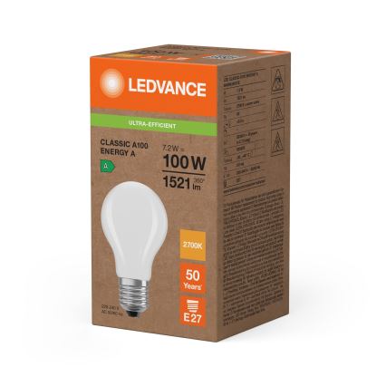 LED žarulja CLASSIC FILAMENT A60 E27/7,2W/230V 2700K - Ledvance