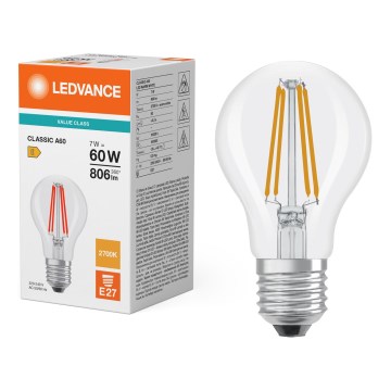 LED žarulja CLASSIC FILAMENT A60 E27/7W/230V 2700K - Ledvance