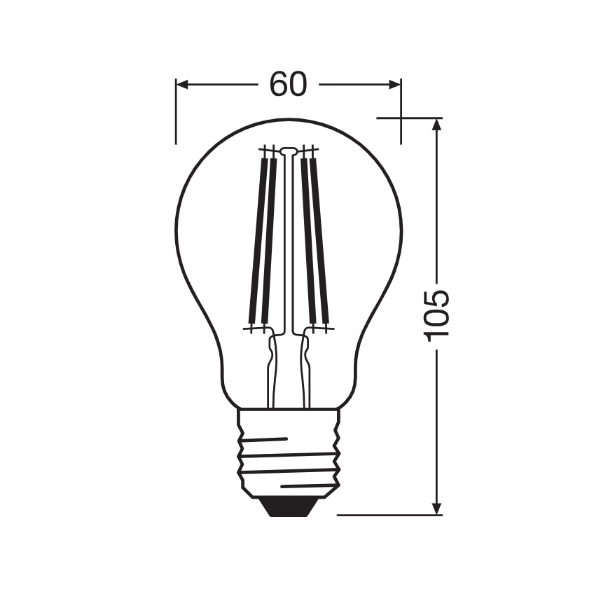 LED žarulja CLASSIC FILAMENT A60 E27/7W/230V 2700K - Ledvance