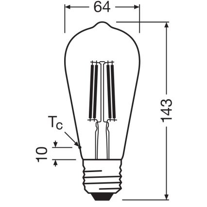 LED žarulja CLASSIC FILAMENT E27/6,5W/230V 4000K - Osram