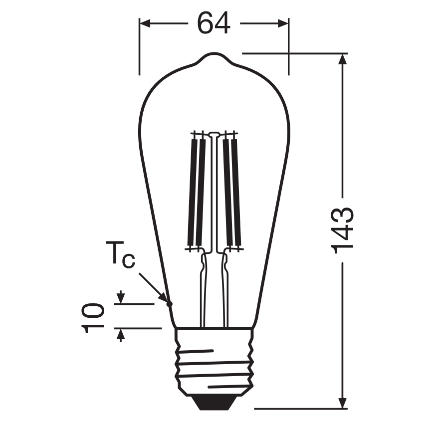 LED žarulja CLASSIC FILAMENT E27/6,5W/230V 4000K - Osram