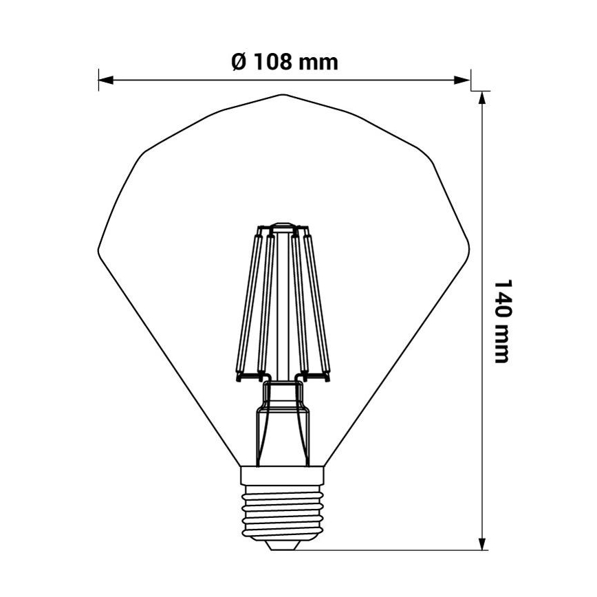 LED Žarulja CRYSTAL E27/4W/230V 2200K