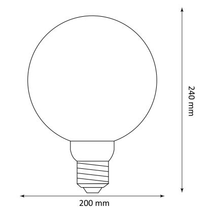 LED Žarulja DECO VINTAGE G200 E27/4W/230V 1800K