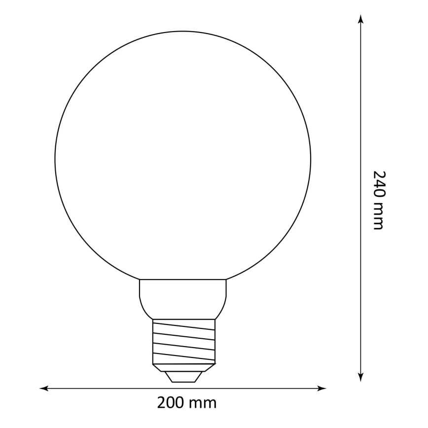 LED Žarulja DECO VINTAGE G200 E27/4W/230V 1800K
