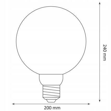 LED Žarulja DECO VINTAGE G200 E27/4W/230V 1800K