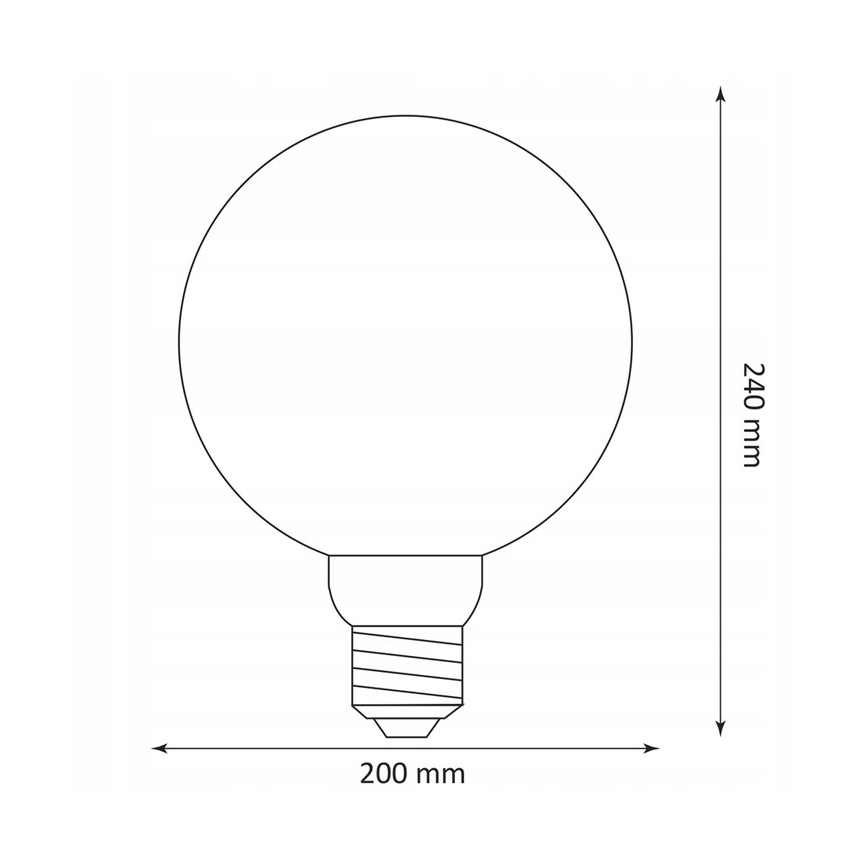 LED Žarulja DECO VINTAGE G200 E27/4W/230V 1800K