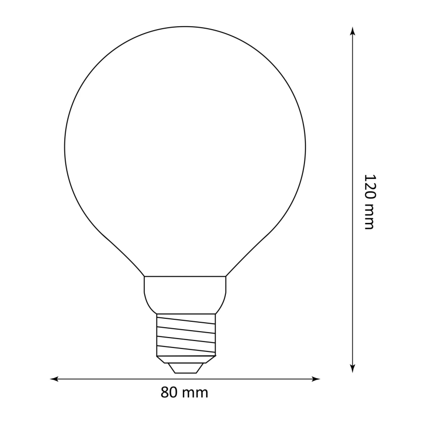 LED Žarulja DECO VINTAGE G80 E27/4W/230V 1800K