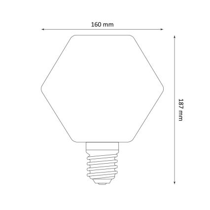 LED Žarulja DECO VINTAGE LB160 E27/4W/230V 1800K