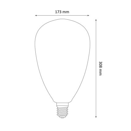 LED Žarulja DECO VINTAGE S173 E27/4W/230V 1800K