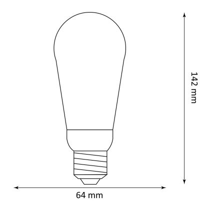 LED Žarulja DECO VINTAGE ST64 E27/3,5W/230V 1800K