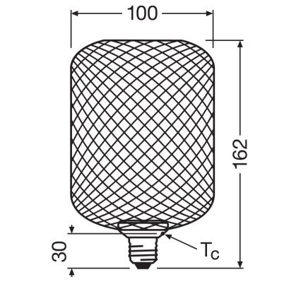 LED Žarulja DECOR FLAT E27/3,5W/230V 2700K crna - Osram