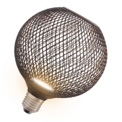 LED Žarulja DECOR FLAT G125 E27/3,5W/230V 2700K crna - Osram