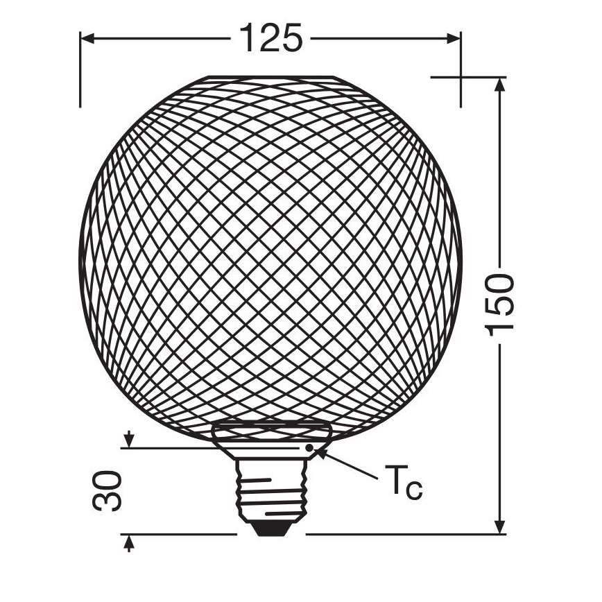 LED Žarulja DECOR FLAT G125 E27/3,5W/230V 2700K zlatna - Osram