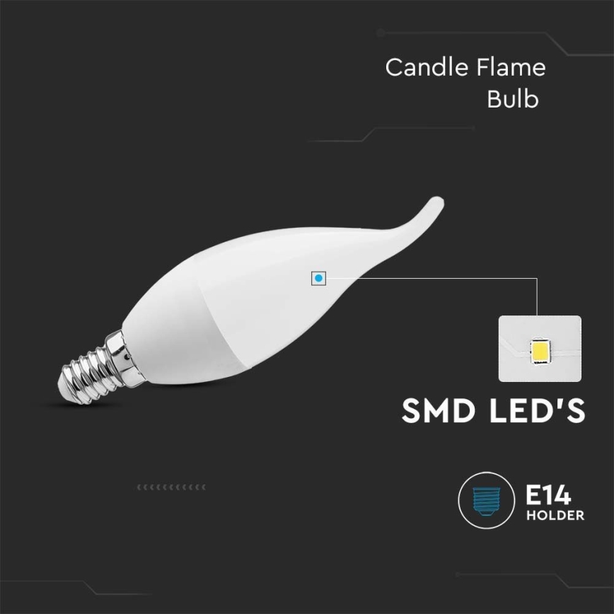 LED Žarulja E14/3,7W/230V 3000K