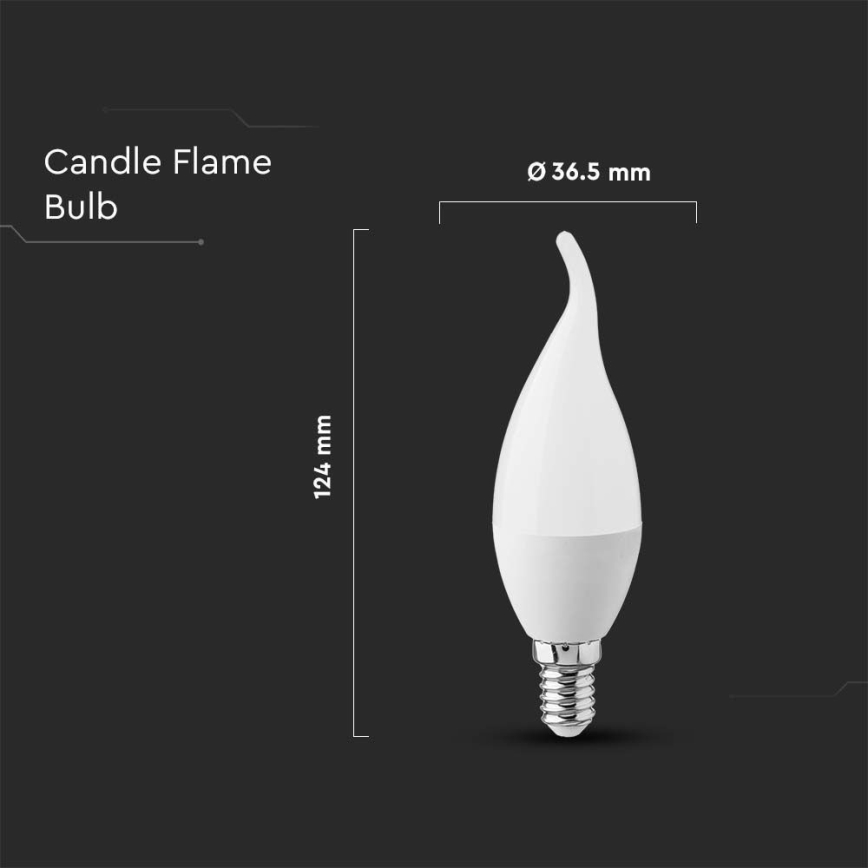 LED Žarulja E14/3,7W/230V 3000K