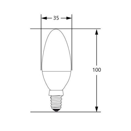 LED Žarulja E14/4W/230V 2700-3000K