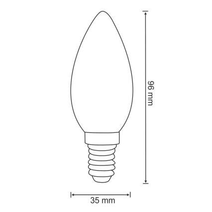 LED žarulja E14/4W/230V 3000K