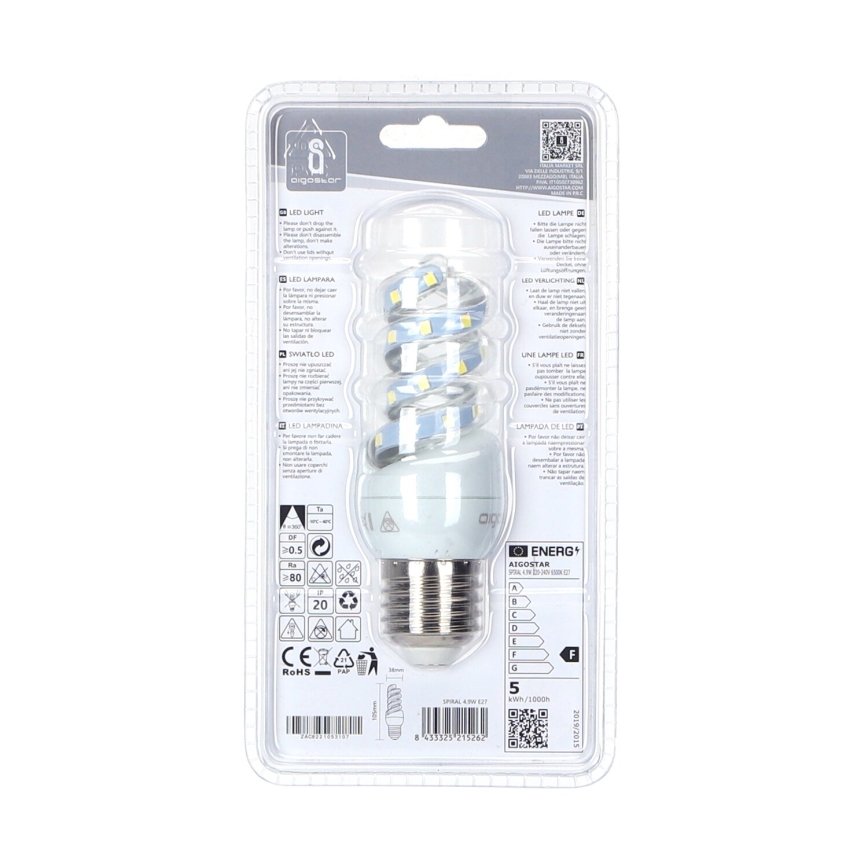 LED Žarulja E27/4,9W/230V 6500K - Aigostar
