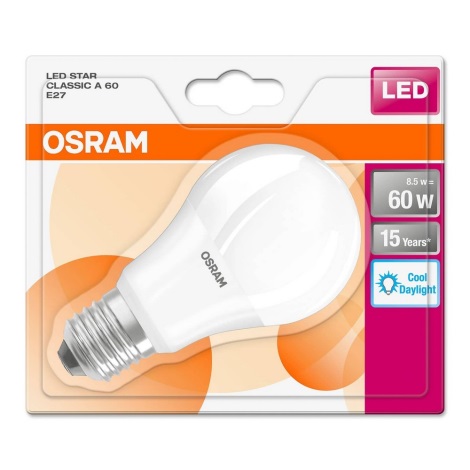 LED Žarulja E27/8,5W/230V 6500K - Osram