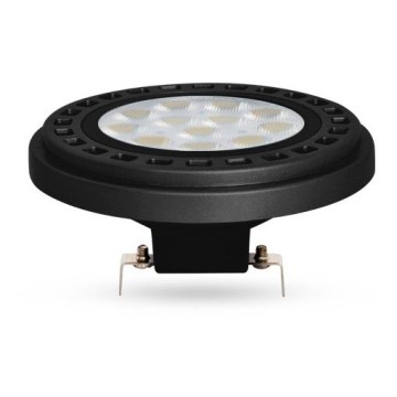 LED Žarulja ECOLINE AR111 G53/12W/12V 4000K 30° crna - Brilagi