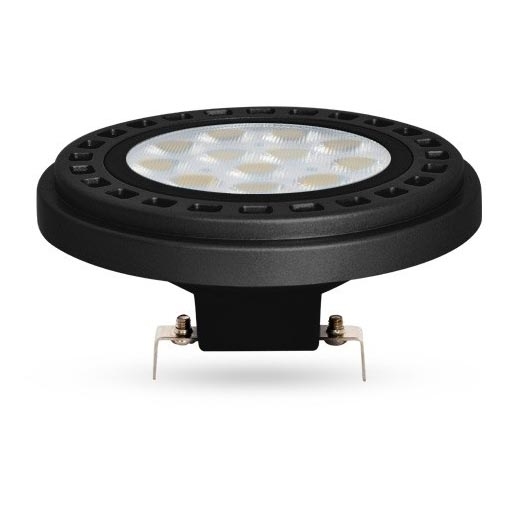LED Žarulja ECOLINE AR111 G53/12W/12V 4000K 30° crna - Brilagi