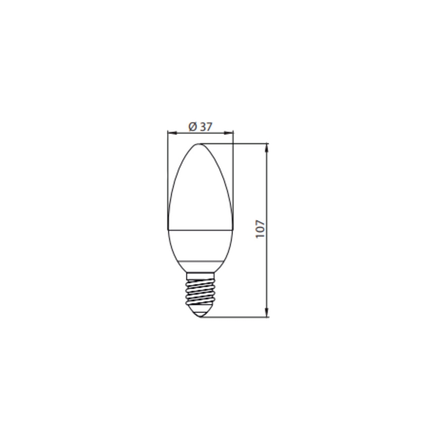 LED Žarulja ECOLINE C37 E14/7W/230V 4000K -  Brilagi