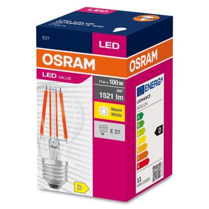 LED Žarulja FILAMENT A100 E27/11W/230V 2700K - Osram