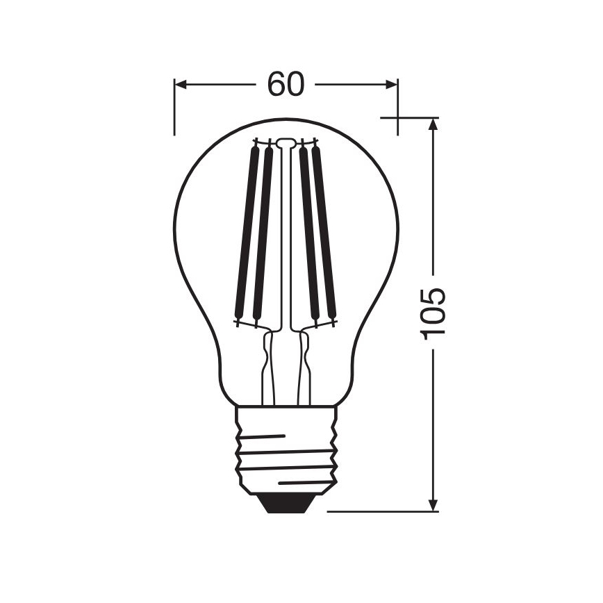 LED Žarulja FILAMENT A100 E27/11W/230V 4000K - Osram