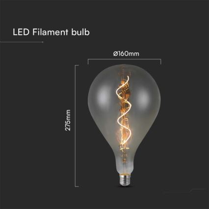 LED Žarulja FILAMENT A160 E27/4W/230V 2700K