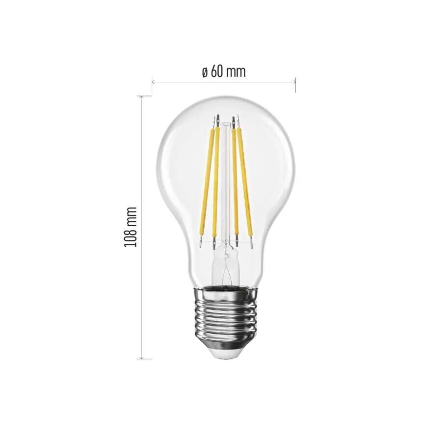LED Žarulja FILAMENT A60 E27/3,8W/230V 4000K