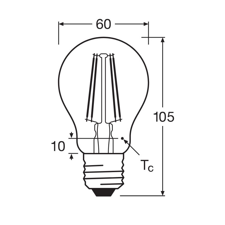 LED Žarulja FILAMENT A60 E27/6,5W/230V 2700K - Osram