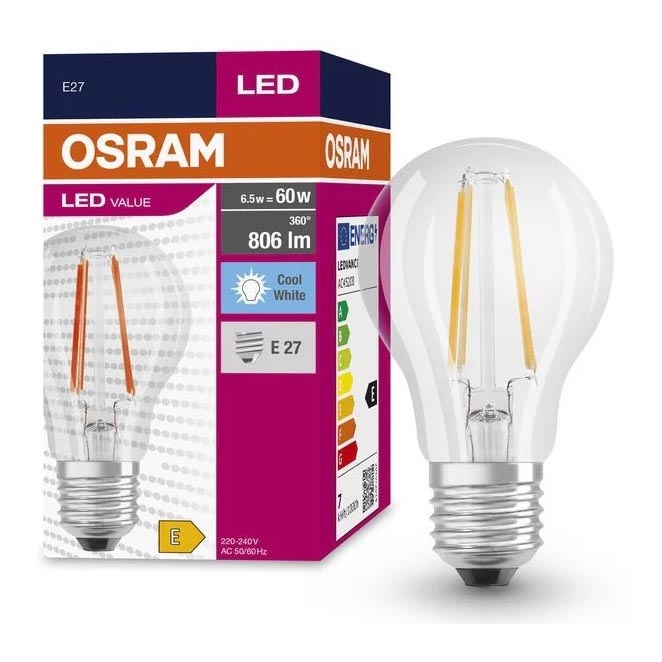 LED Žarulja FILAMENT A60 E27/6,5W/230V 4000K - Osram