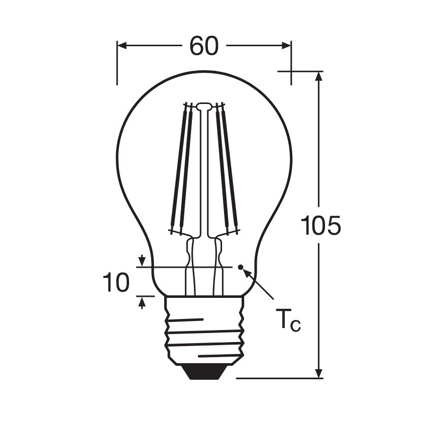 LED Žarulja FILAMENT A60 E27/6,5W/230V 4000K - Osram