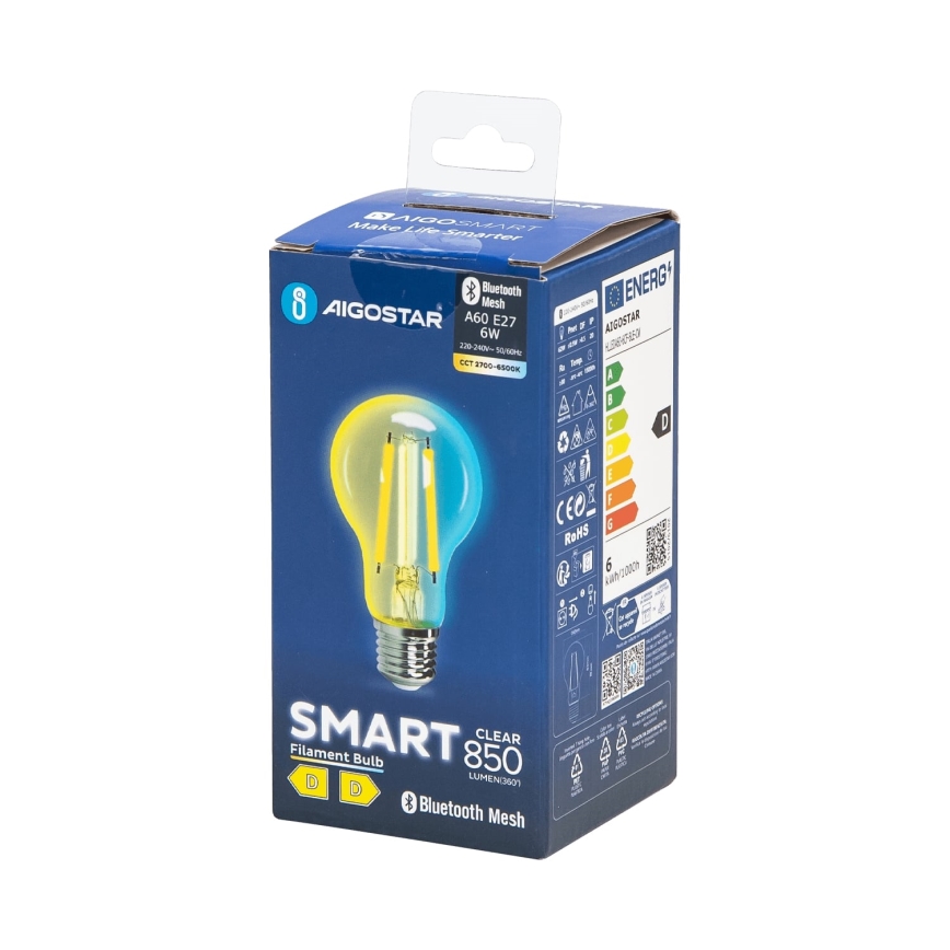 LED Prigušiva žarulja FILAMENT MESH Smart A60 E27/6W/230V 2700-6500K - Aigostar