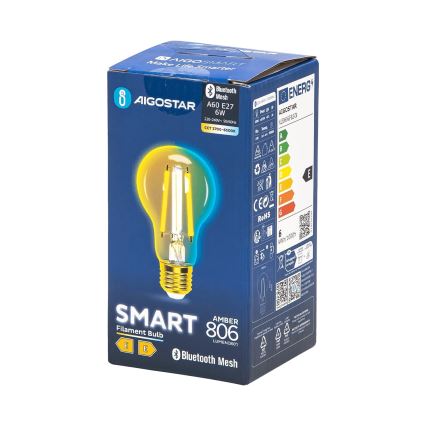 LED Prigušiva žarulja FILAMENT MESH Smart A60 E27/6W/230V 2700-6500K - Aigostar