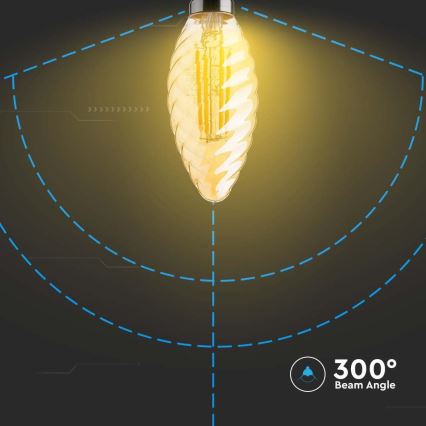 LED Žarulja FILAMENT AMBER E14/4W/230V 2200K