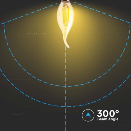LED Žarulja FILAMENT AMBER E14/4W/230V 2200K