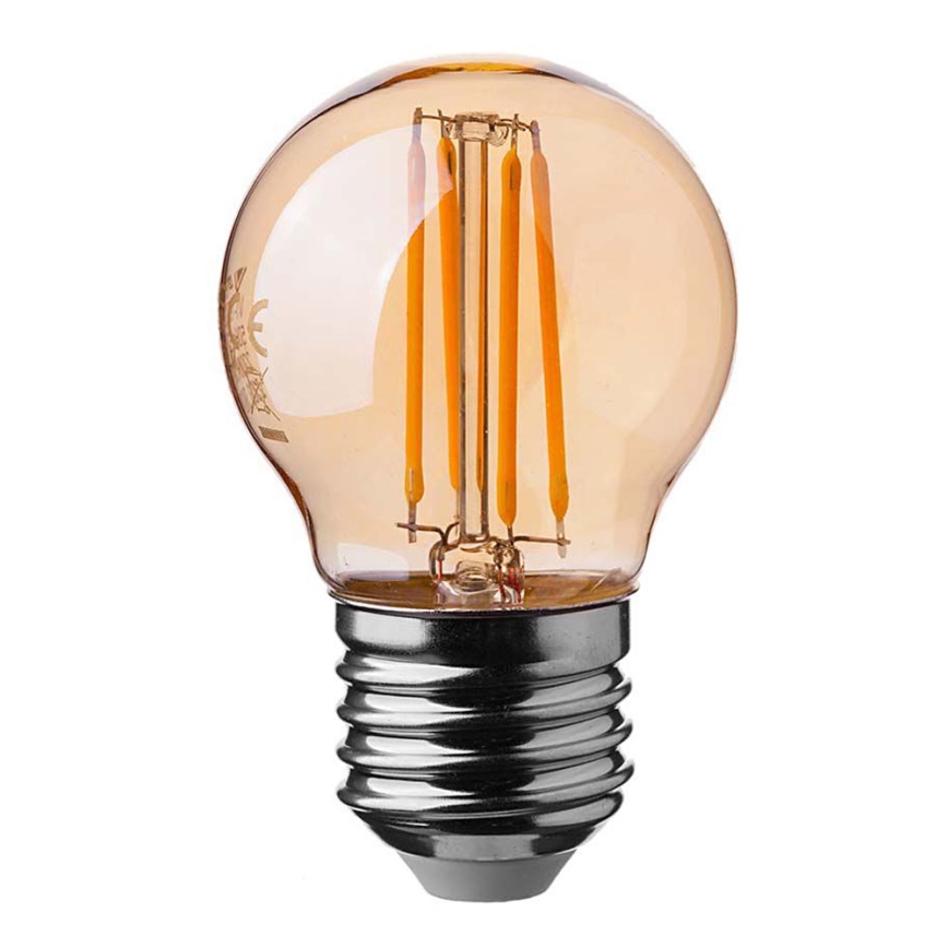 LED Žarulja FILAMENT AMBER G45 E27/4W/230V 2200K