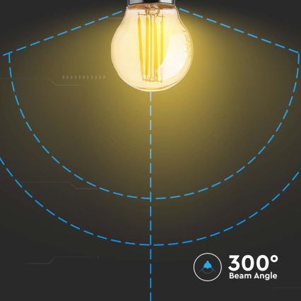 LED Žarulja FILAMENT AMBER G45 E27/4W/230V 2200K