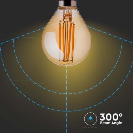 LED Žarulja FILAMENT AMBER P45 E14/4W/230V 2200K