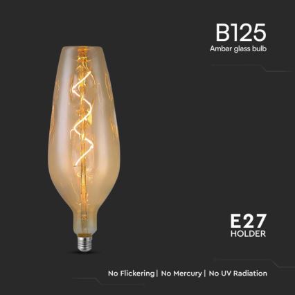 LED Žarulja FILAMENT B125 E27/4W/230V 2700K