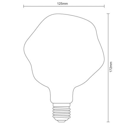 LED Žarulja FILAMENT BUMPED SMOKE G125 E27/4W/230V 2000K dimna