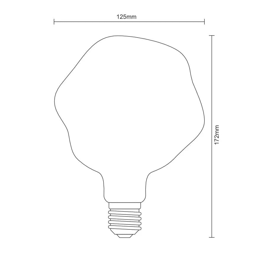 LED Žarulja FILAMENT BUMPED SMOKE G125 E27/4W/230V 2000K dimna