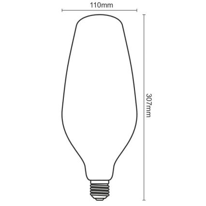 LED Žarulja FILAMENT BUMPED VINTAGE BT110 E27/4W/230V 2000K