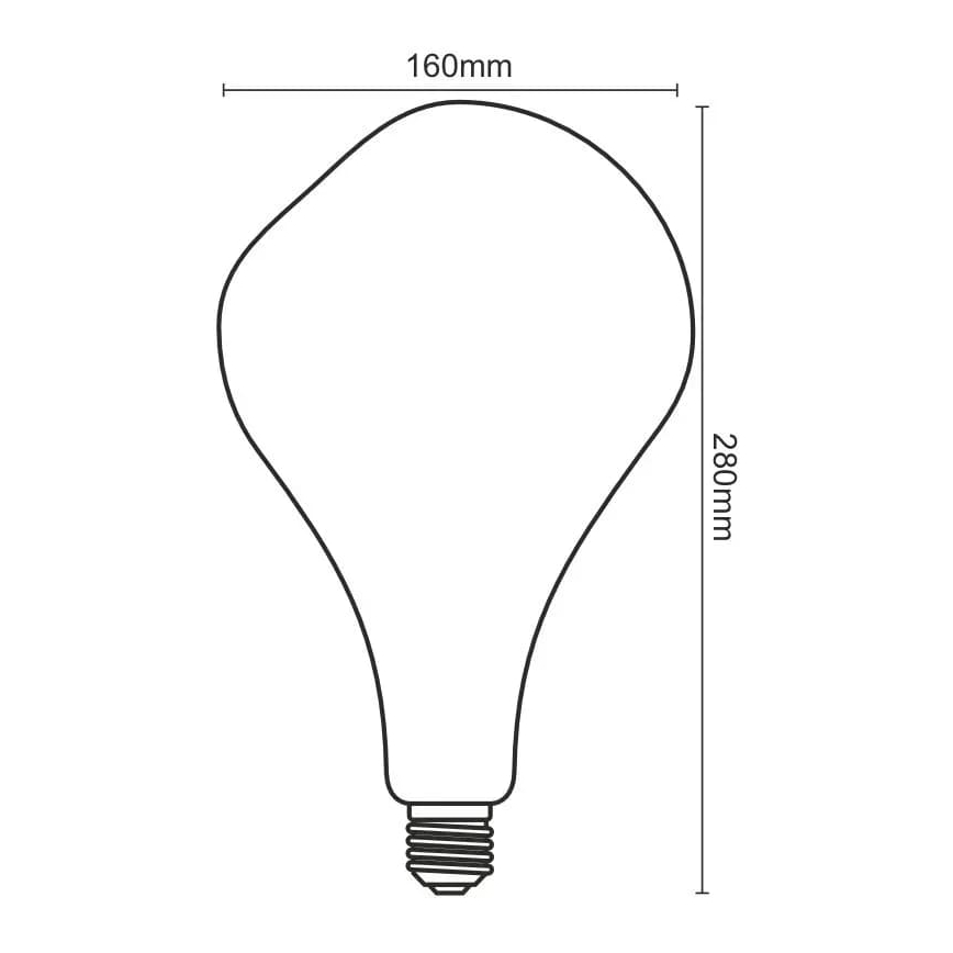LED Žarulja FILAMENT BUMPED VINTAGE ET160 E27/4W/230V 2000K